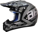 AFX FX-17Y Motorcycle Helmet - Attack - Frost Gray/Matte Black - Small 0111-1396