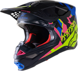 ALPINESTARS Supertech M8 Motorcycle Helmet - Echo - MIPS® - Black/Blue/Yellow/Pink - XL 8302621-1759-XL