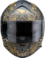 Z1R Warrant Motorcycle Helmet - Sombrero - Black/Gold - Small 0101-14171