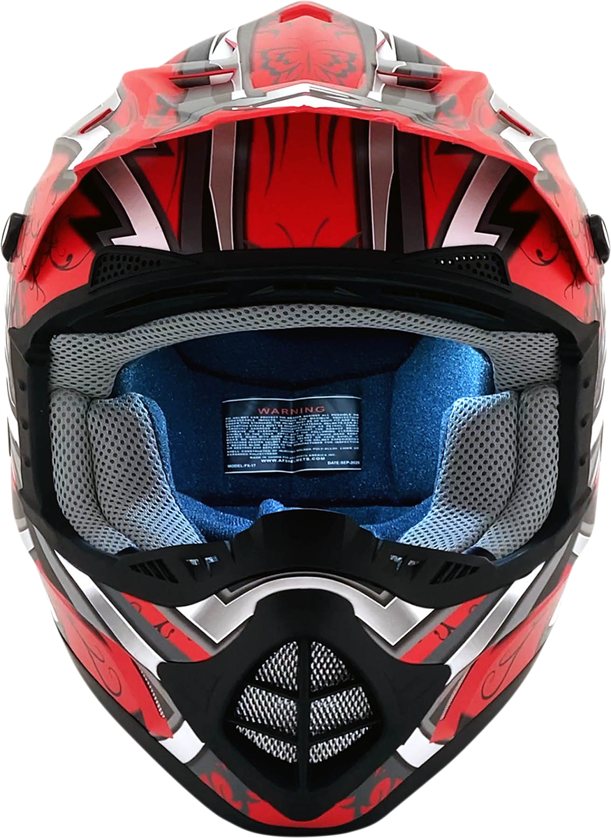 AFX FX-17Y Motorcycle Helmet - Butterfly - Matte Ferrari Red - Small 0111-1384