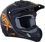 AFX FX-17 Motorcycle Helmet - Aced - Matte Black/Orange - Large 0110-6506