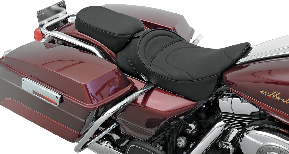 DRAG SPECIALTIES Pillion Seat - Mild Stitched - Narrow - FL '99-'22 0801-0469