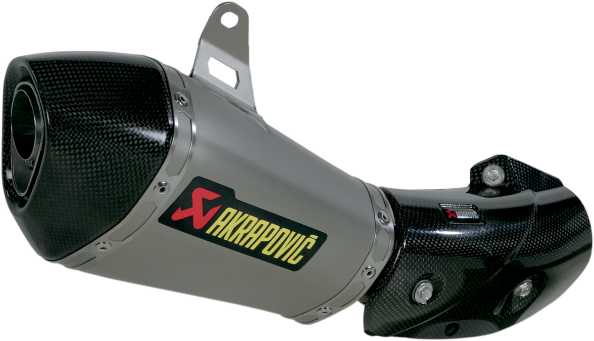 Akrapovic Exhaust Kawasaki ZX10R 2011-2015 Slip-On Triangle Muffler in Titanium S-K10SO7T-HASZ