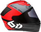 6D ATS-1R Motorcycle Helmet - Wyman - Red/Gray - Small 30-0735