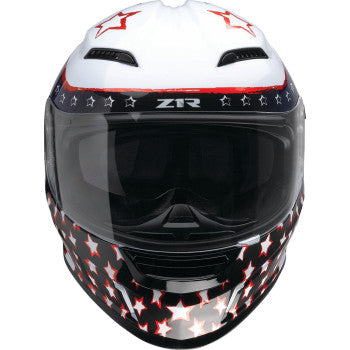 Z1R Jackal Motorcycle Helmet - Patriot - Red/White/Blue