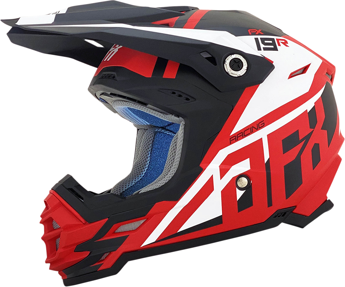 AFX FX-19R Motorcycle Helmet - Racing - Matte Red - Medium 0110-7064