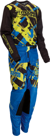 MOOSE RACING Youth Agroid Mesh Jersey - Black/Blue/Hi-Vis - Medium 2912-2166