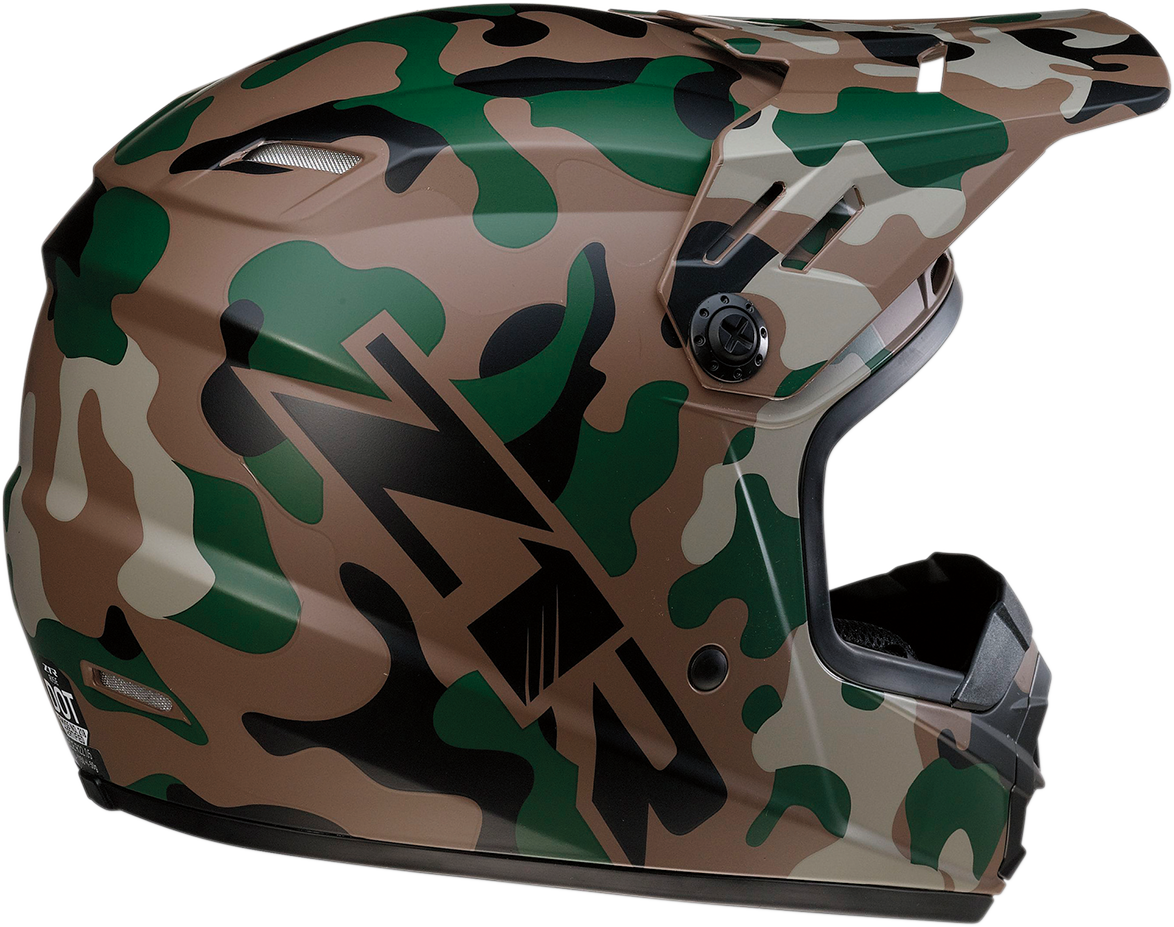 Z1R Youth Rise Motorcycle Helmet - Camo - Woodland - Large 0111-1260