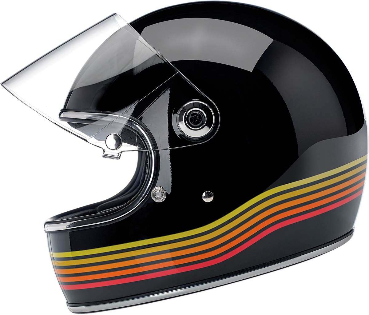 BILTWELL Gringo S Motorcycle Helmet - Gloss Black Spectrum - Medium 1003-536-103