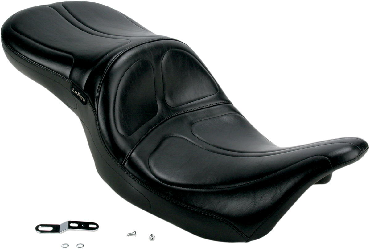 LE PERA Maverick Seat - w/ Backrest - Stitched - Black - FL '08-'22 LK-957