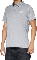 100% Corpo Polo Shirt - Heather Gray/White - XL 35019-252-13