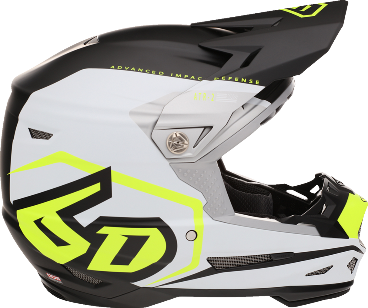 6D ATR-2 Motorcycle Helmet - Delta - Neon Yellow - XS 12-3424