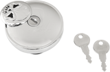 DRAG SPECIALTIES Gas Cap - Vented Skull Locking - Chrome 03-0320AS-A