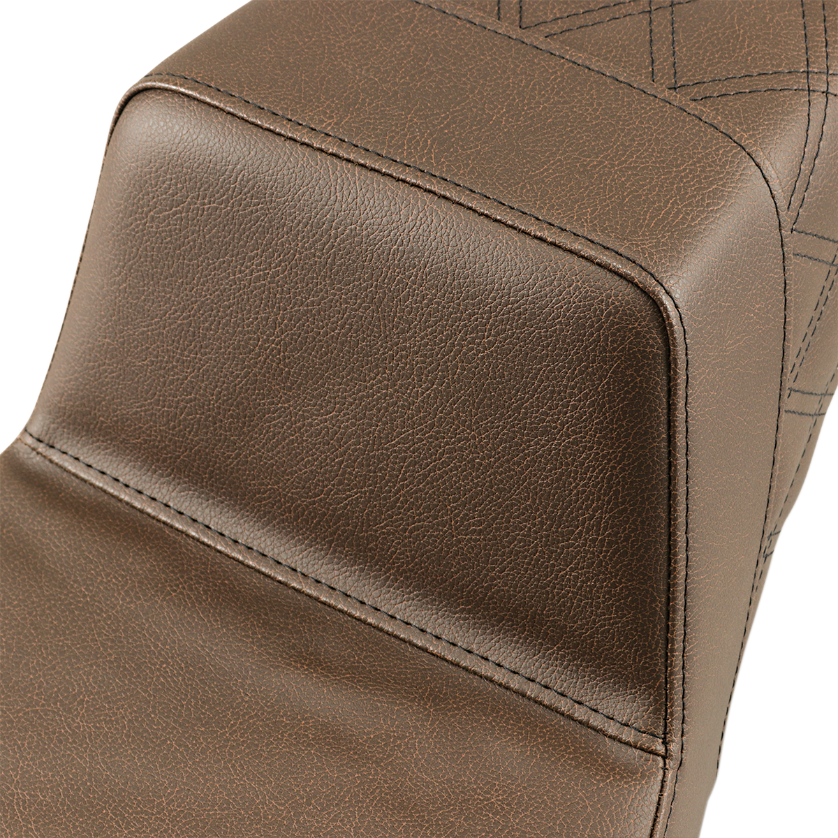 SADDLEMEN Step-Up Seat - Rear Lattice Stitch - Brown 897-06-173BR