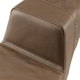 SADDLEMEN Step-Up Seat - Rear Lattice Stitch - Brown 897-06-173BR