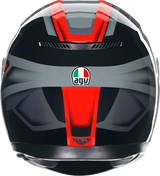 AGV K3 Motorcycle Helmet - Compound - Black/Red - Small 2118381004009S