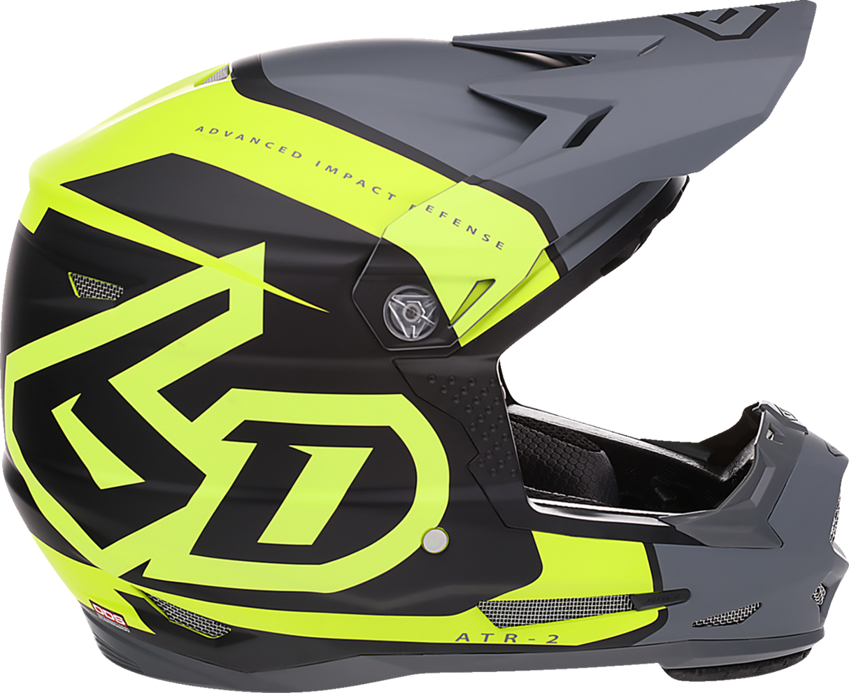 6D ATR-2Y Motorcycle Helmet - Torque - Neon Yellow - Large 11-6522