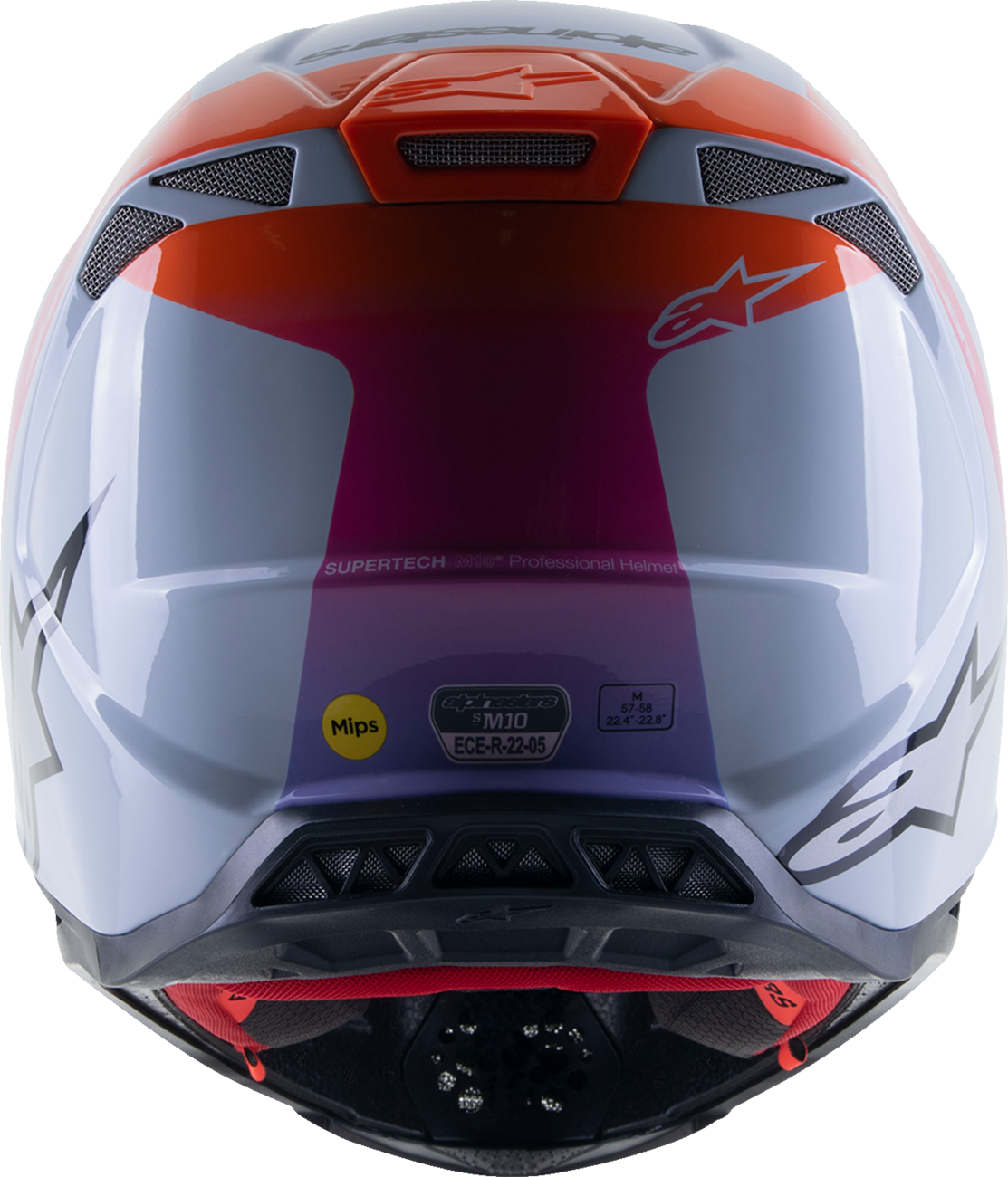 ALPINESTARS Supertech M10 Motorcycle Helmet - Daytona - MIPS® - Haze Gray/Orange Fluo/Rhodamine - XL 8302423-9243-XL