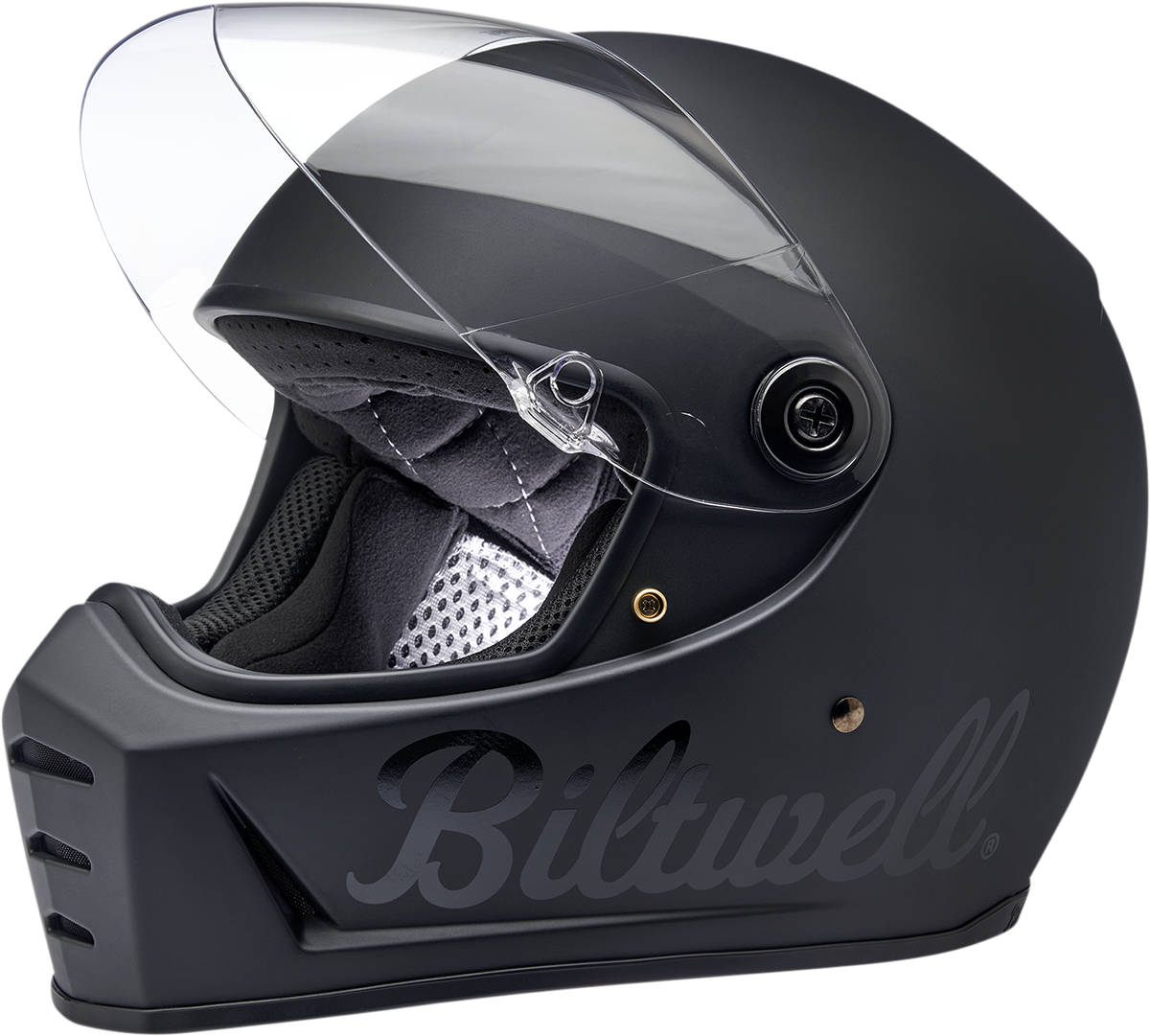 BILTWELL Lane Splitter Motorcycle Helmet - Flat Black Factory - Large 1004-638-104