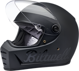 BILTWELL Lane Splitter Motorcycle Helmet - Flat Black Factory - Large 1004-638-104