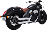 Vance & Hines Exhaust for Indian Scout 2015-2024 PCX 3" Twin Slash Slip-On Mufflers in Chrome 18323