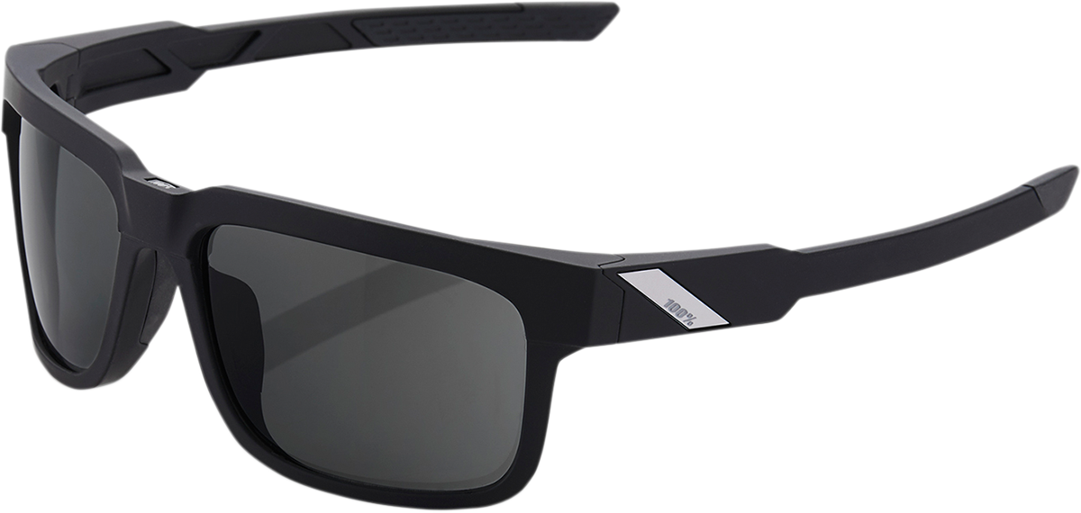 100% Type-S Sunglasses - Black - Smoke 61032-100-57