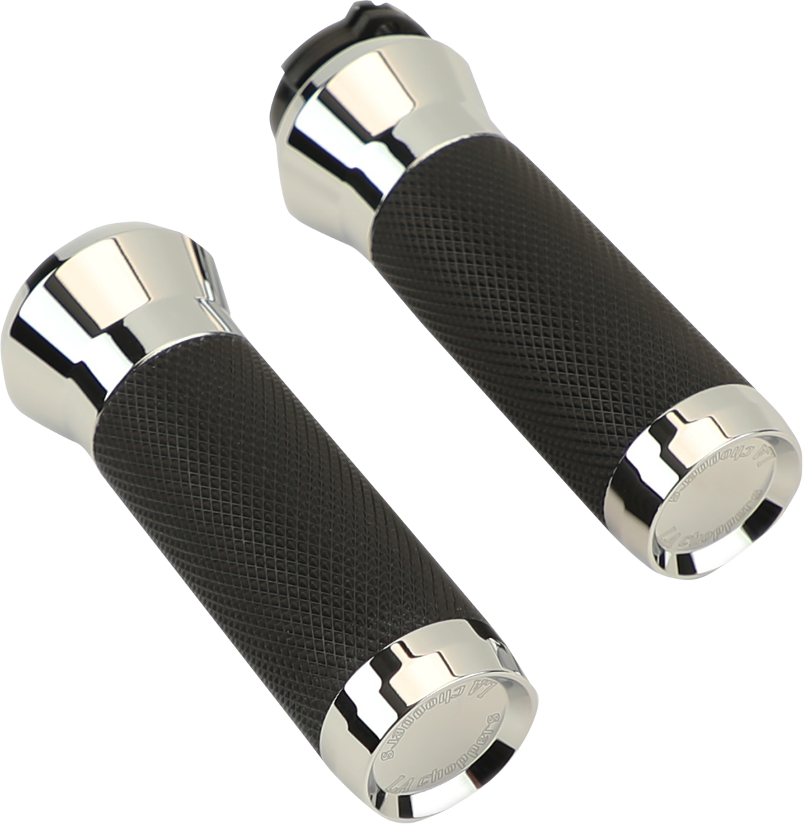 LA CHOPPERS Grips - Cable - Chrome LA-7492-01