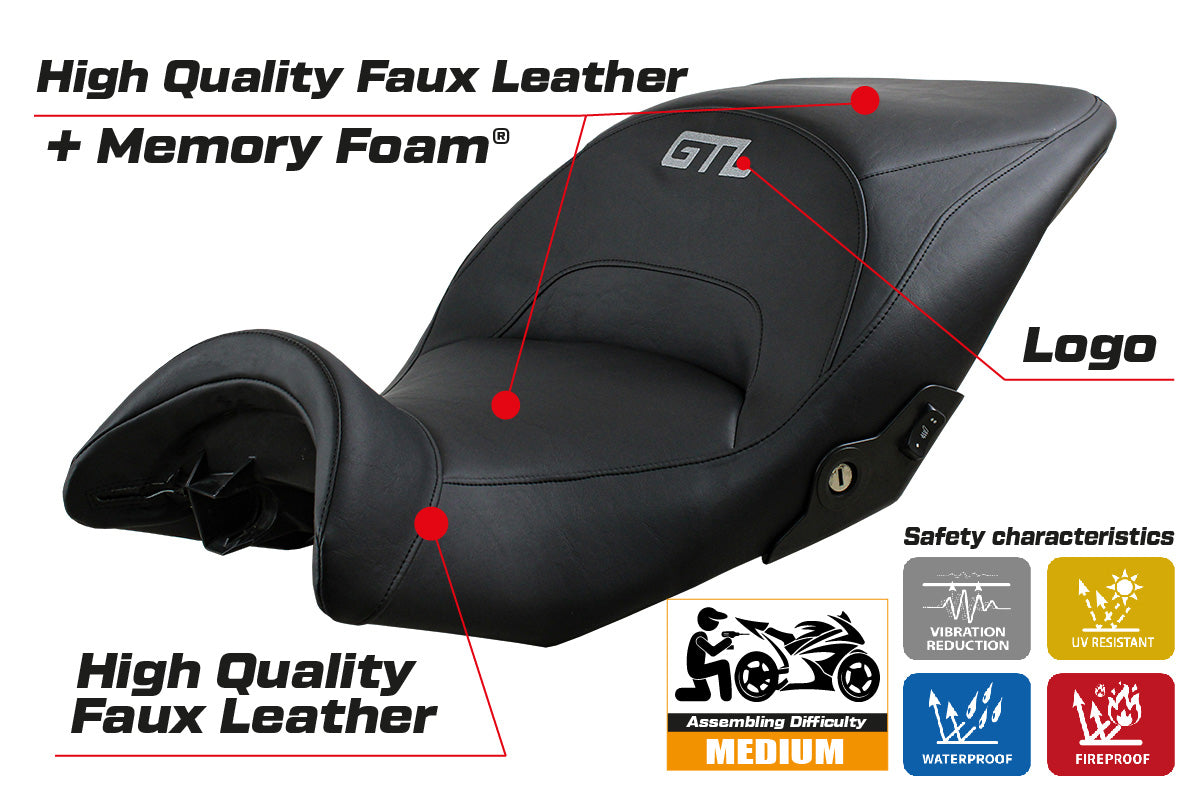 BMW K1600GTL 2010-2019 2020 2021 2022 2023 Seat Cover Tappezzeria Comfort Black