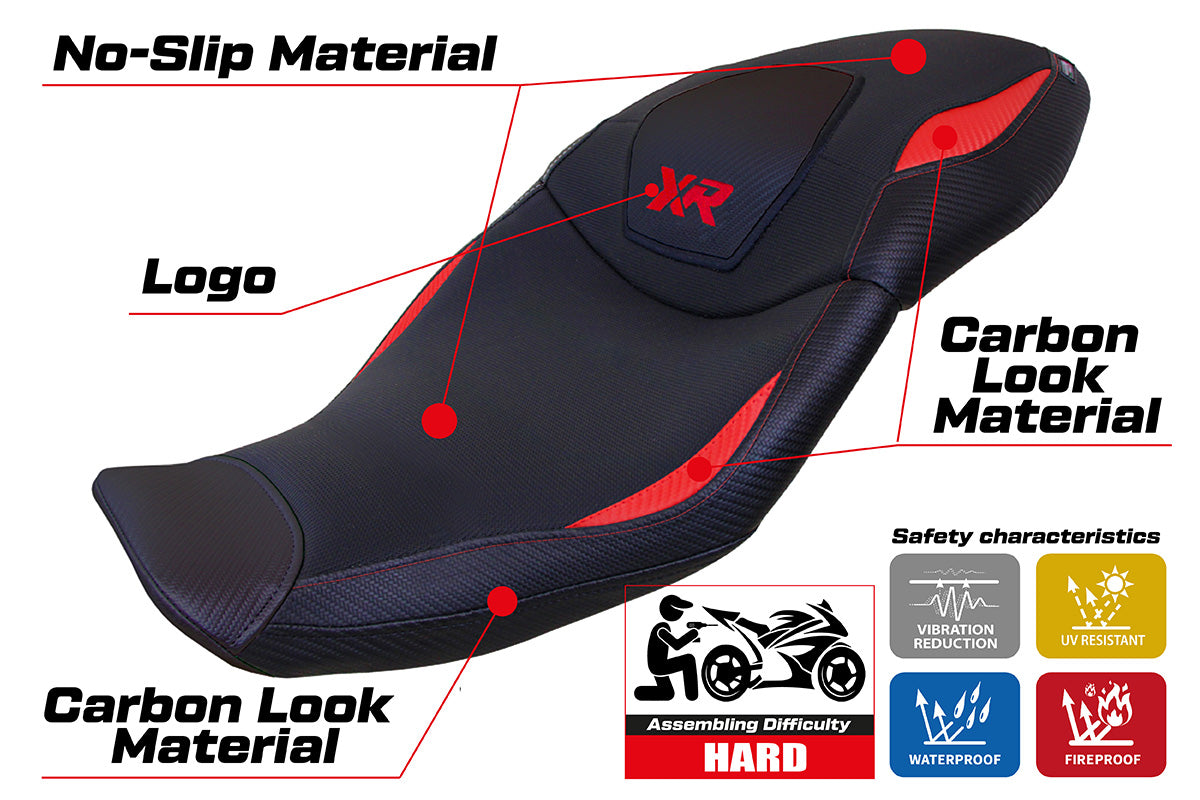 BMW S1000XR 2020 2021 2022 2023 Seat Cover Tappezzeria Red Black