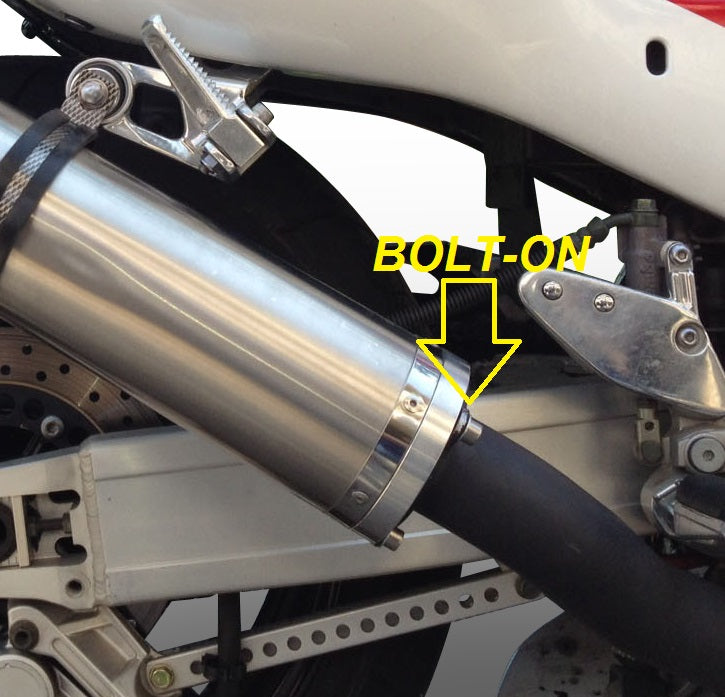 Kawasaki ZX7R ZX750F 2001-2002 Exhaust GPR Bolt-on Inox Tondo