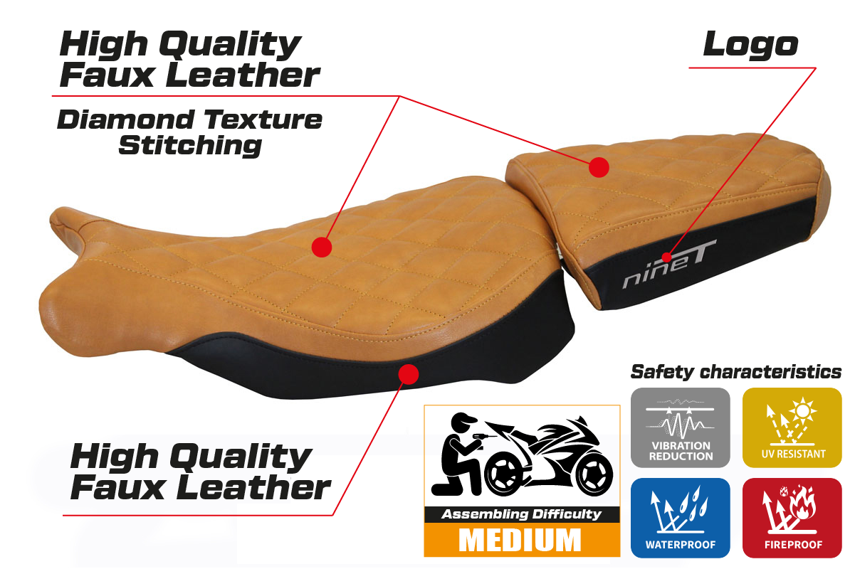 BMW R1200 Nine T 2014-2019 2020 2021 2022 2023 Seat Cover Tappezzeria Camel FR