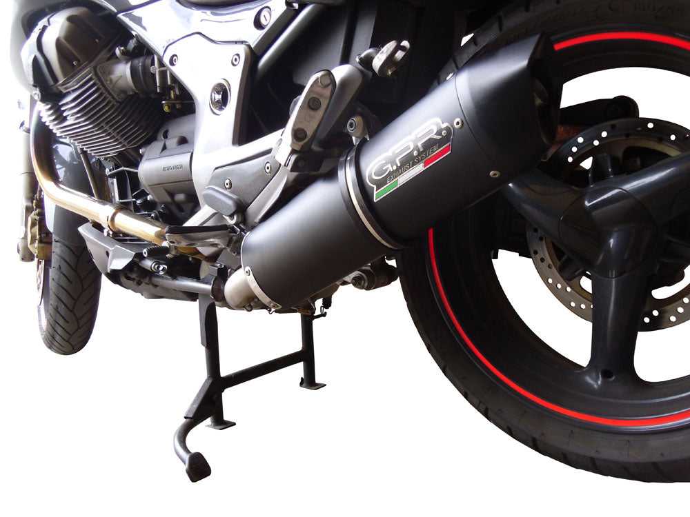 GPR Exhaust System Moto Guzzi Norge 850 2006-2011, Furore Nero, Slip-on Exhaust Including Removable DB Killer and Link Pipe