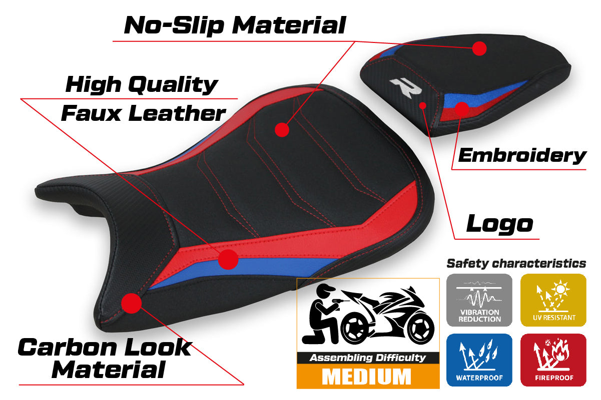 BMW S1000R 2021 2022 2023 Seat Cover Tappezzeria Ultragrip HP Black 21 22 23