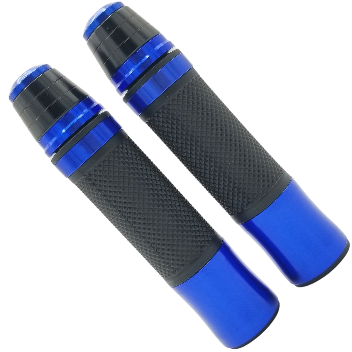 Suzuki GSXR Black and Blue Aluminum / Rubber Gel Grips