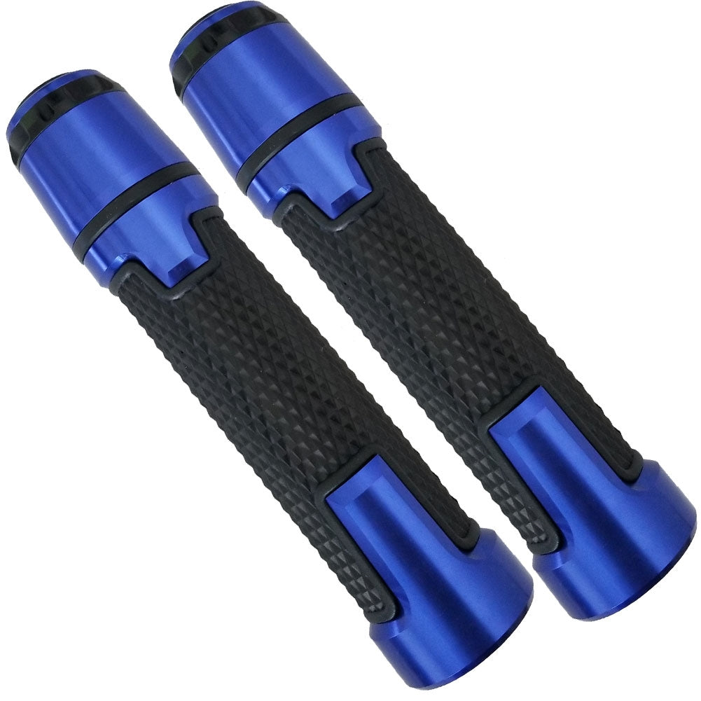 Suzuki GSXR Black and Blue Aluminum / Rubber Gel Grips