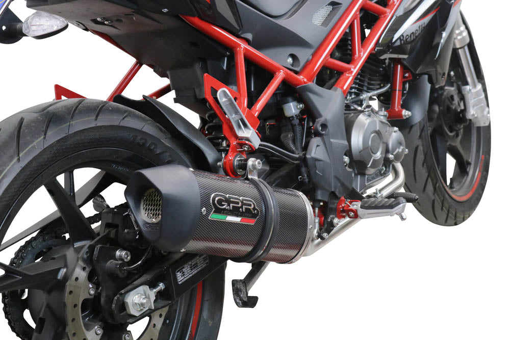 GPR Exhaust for Benelli Bn 125 2021-2023, Furore Evo4 Poppy, Full System Exhaust, Including Removable DB Killer