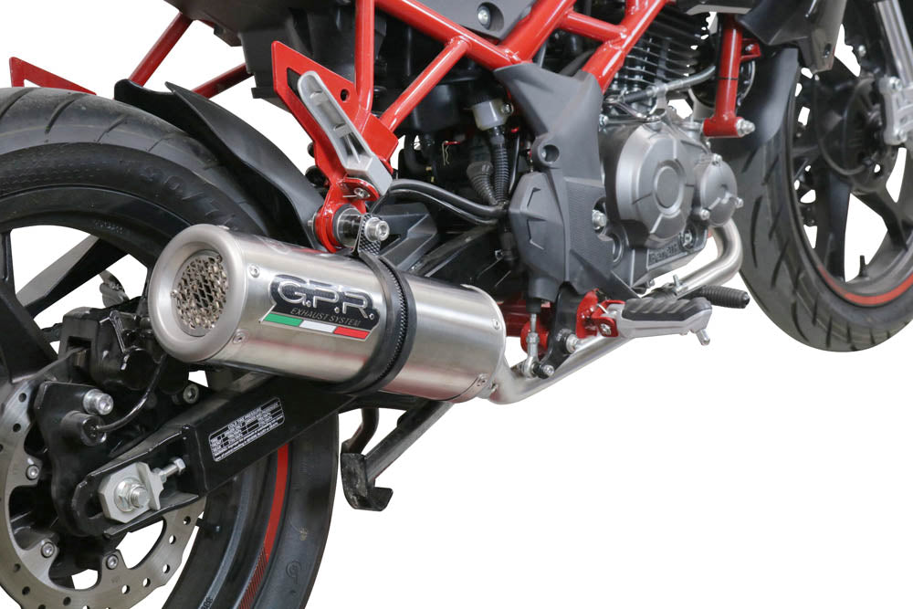 GPR Exhaust for Benelli Bn 125 2018-2020, M3 Inox , Full System Exhaust, Including Removable DB Killer