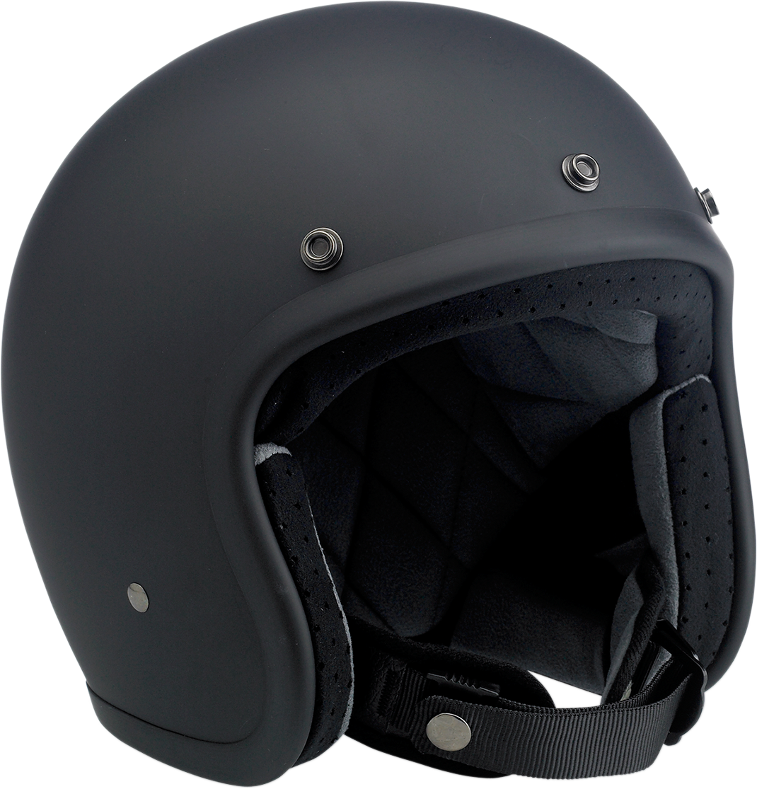 BILTWELL Bonanza Motorcycle Helmet - Flat Black - Small 1001-201-202