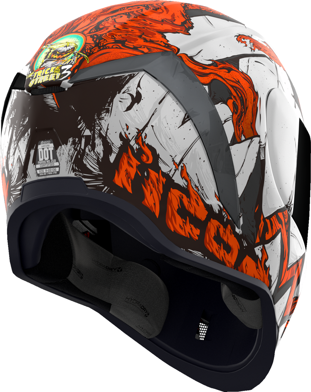 ICON Airform™ Motorcycle Helmet - Trick or Street 3 - White - Large 0101-16250