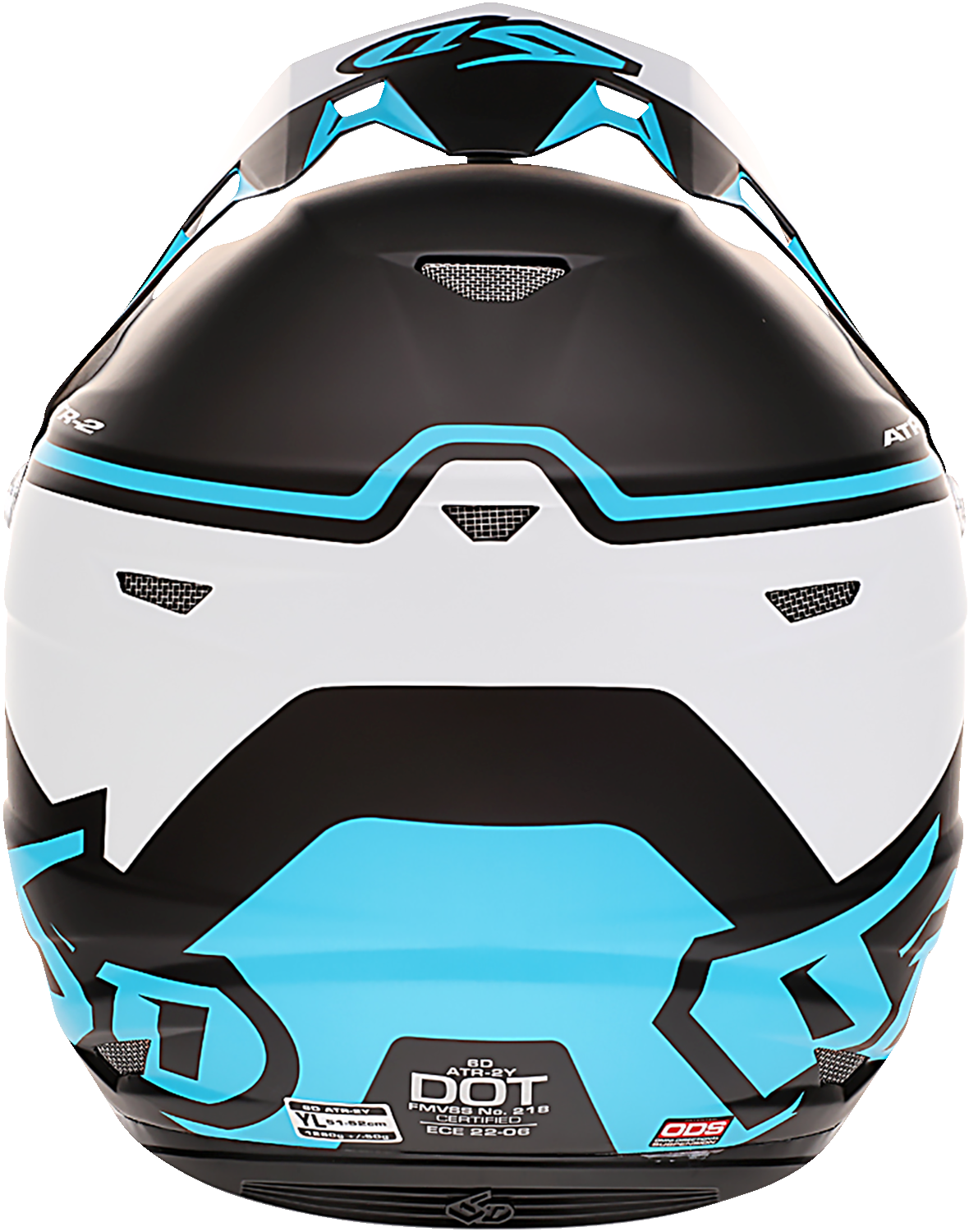 6D ATR-2Y Motorcycle Helmet - Drive - Cyan - Small 11-6300