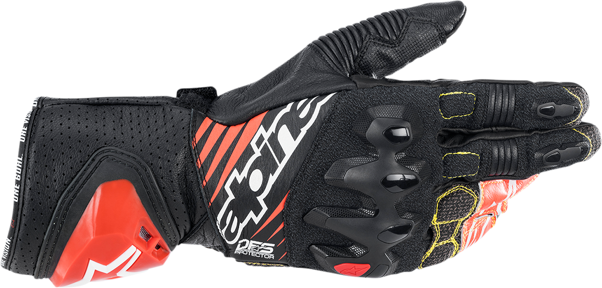 ALPINESTARS GP Tech v2 Gloves - Black/White/Fluo Red - XL 3556622-1231-XL