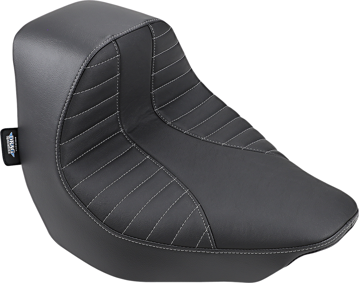 DRAG SPECIALTIES EZ-Solo Seat - Scorpion Stitch - Silver Thread - Vinyl - FLFB/S '18-'22 ACT EZ-ON MOUNT STYLE 0802-1186