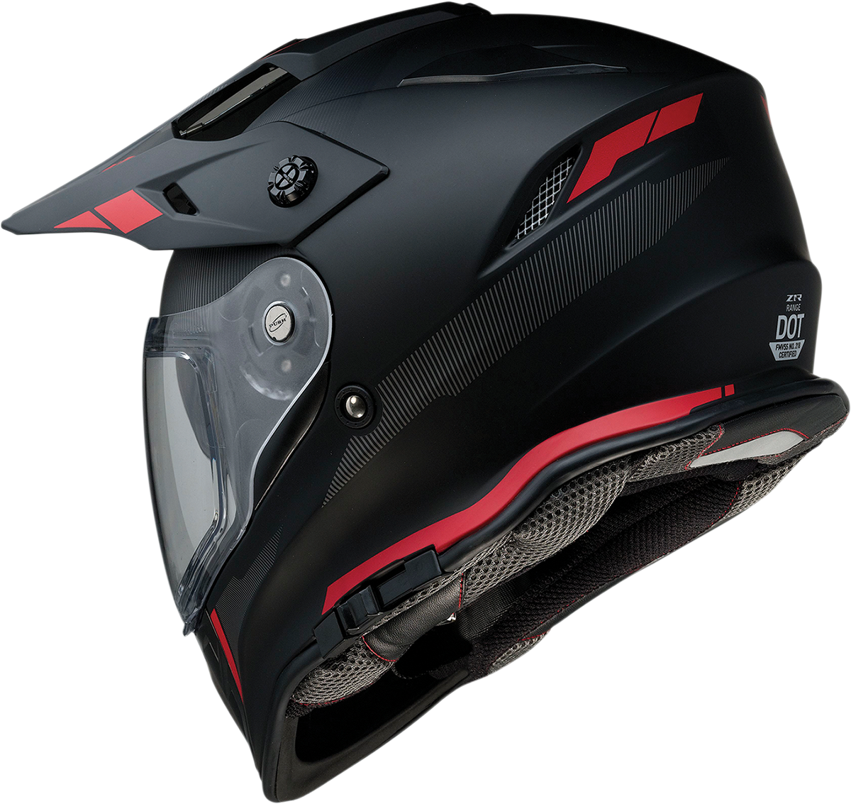 Z1R Range Motorcycle Helmet - Uptake - Black/Red - Small 0140-0014