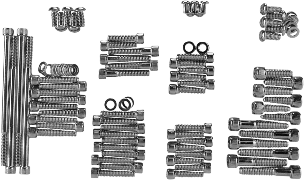 DRAG SPECIALTIES Bolt Kit - Knurled - Motor MK700BK