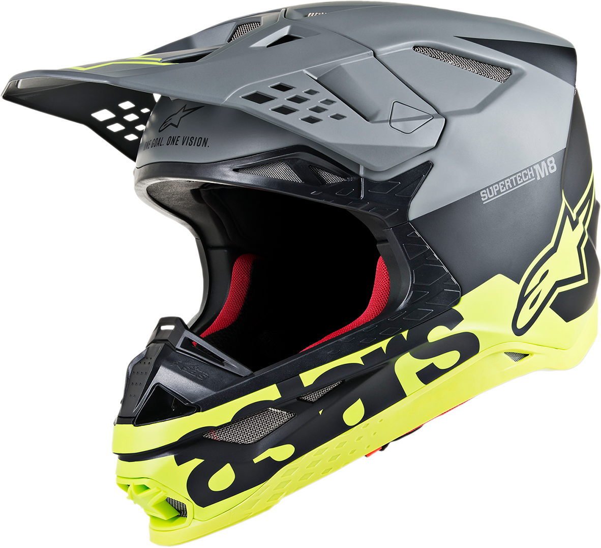 ALPINESTARS Supertech M8 Motorcycle Helmet - Radium - MIPS - Matte Black/Mid Gray/Yellow Fluo - Large 8301519-1305-LG