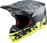 ALPINESTARS Supertech M8 Motorcycle Helmet - Radium - MIPS - Matte Black/Mid Gray/Yellow Fluo - Large 8301519-1305-LG