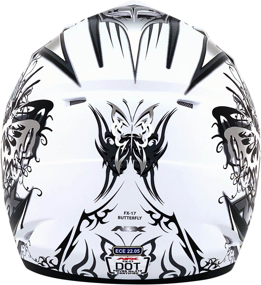 AFX FX-17 Motorcycle Helmet - Butterfly - Matte White - Small 0110-7127