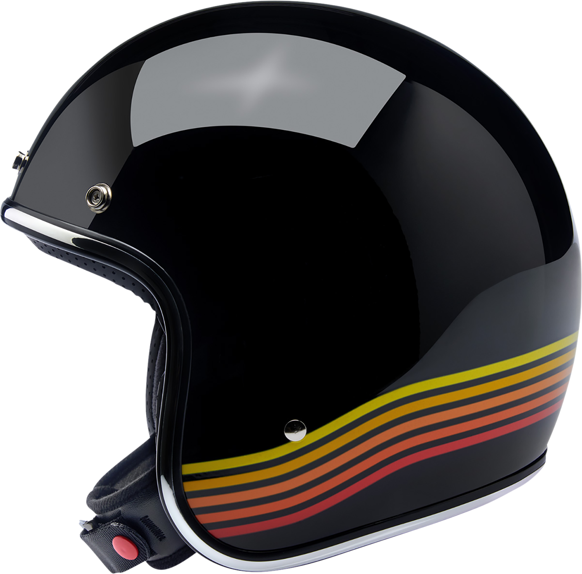 BILTWELL Bonanza Helmet - Gloss Black Spectrum - Small 1001-536-202