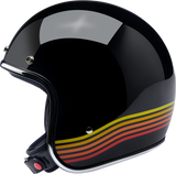 BILTWELL Bonanza Helmet - Gloss Black Spectrum - Small 1001-536-202