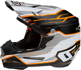 6D ATR-2 Motorcycle Helmet - Phase - White/Orange - XS 12-2824